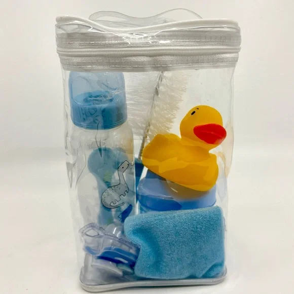 NEW Blue Baby Bath 6 Items Set with Duck, Bag included - Picture 2 of 6